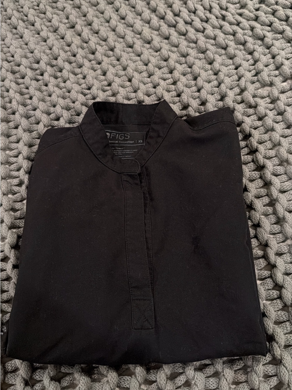 Mandarin Black Scrub Top